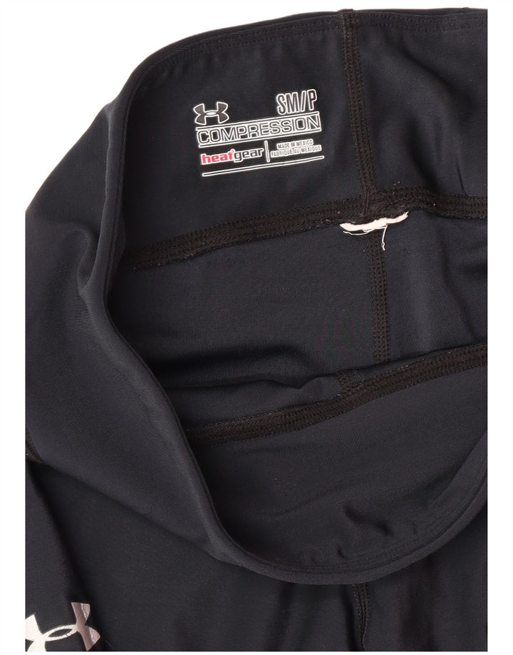 UNDER ARMOUR Womens Heat Gear Capri Leggings UK 8 Small  Navy Blue