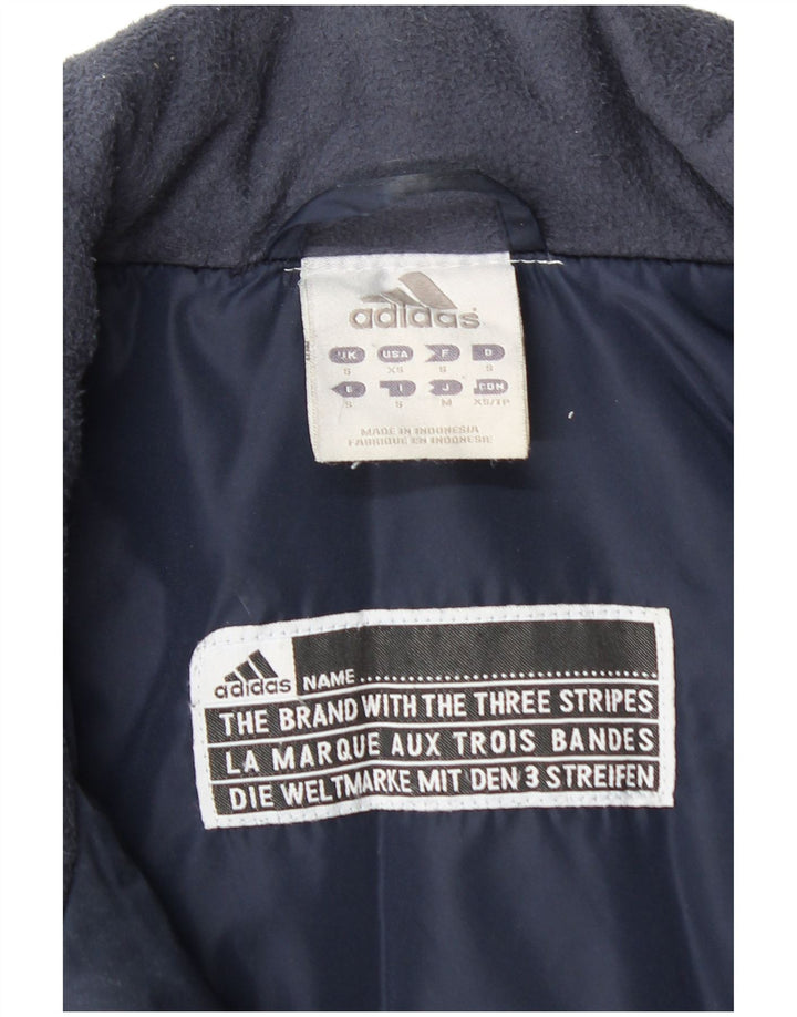 ADIDAS Mens Graphic Windbreaker Jacket UK 36 Small Navy Blue Colourblock