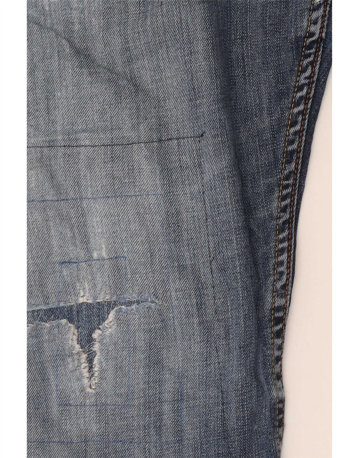 Levi's Mens 507 Distressed Bootcut Jeans W34 L30 Blue Cotton