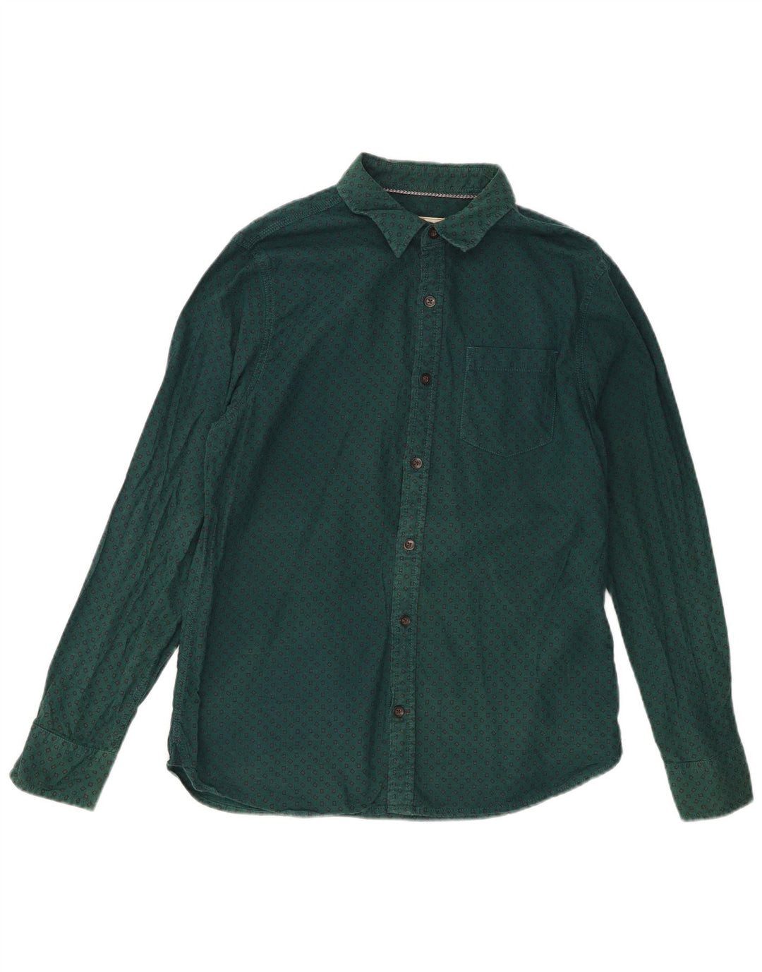 Fat Face Mens Shirt Medium Green Argyle/Diamond Cotton