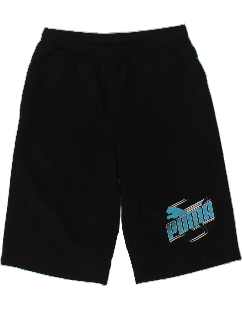 PUMA Boys Graphic Sport Shorts 7-8 Years Black | Vintage Puma | Thrift | Second-Hand Puma | Used Clothing | Messina Hembry 