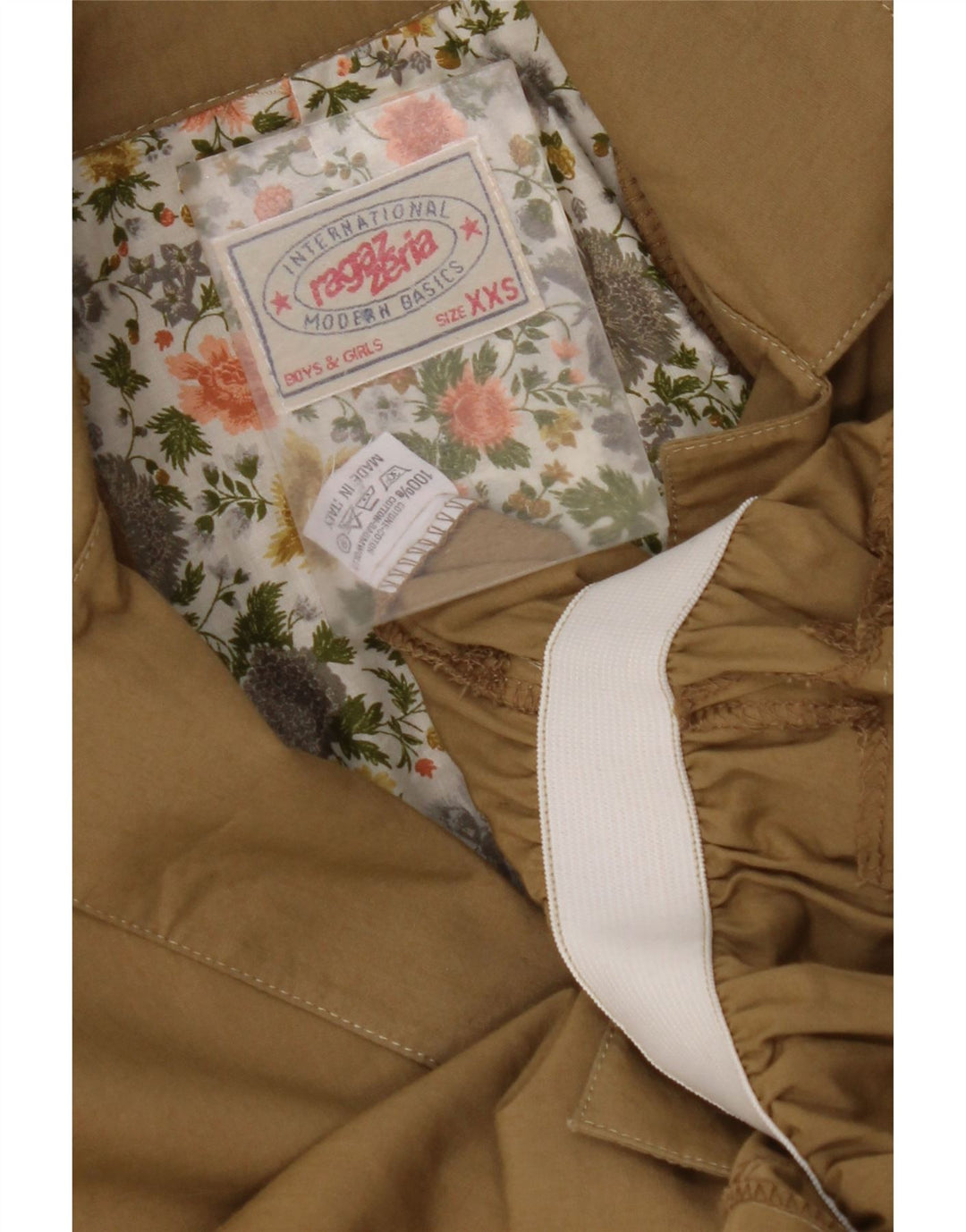 VINTAGE Womens 4 Button Hooded Blazer Jacket Size 6 2XS Brown Cotton