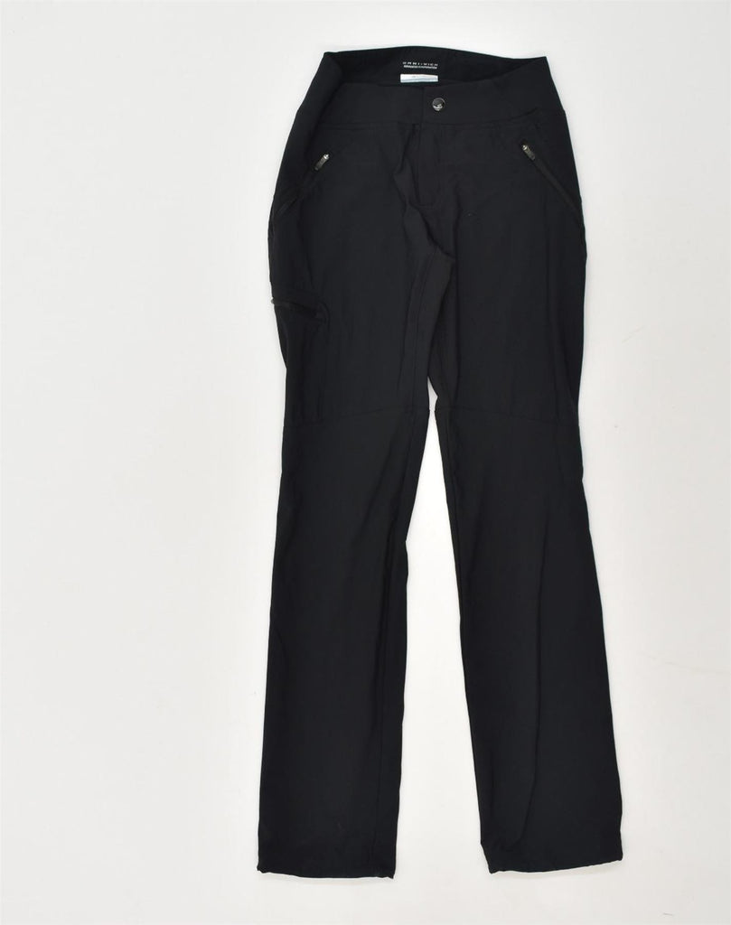 COLUMBIA Womens Omni-Wick Straight Trousers US 4 Small W24 L31 Black | Vintage Columbia | Thrift | Second-Hand Columbia | Used Clothing | Messina Hembry 