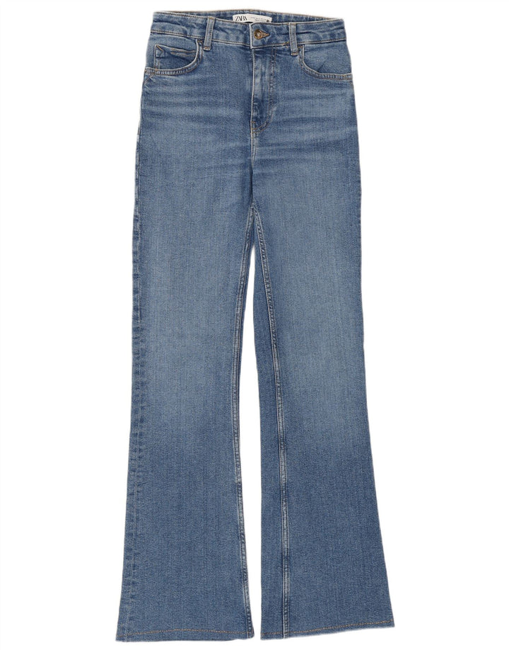 Zara Womens Flared Jeans EU 34 2XS W24 L31 Blue