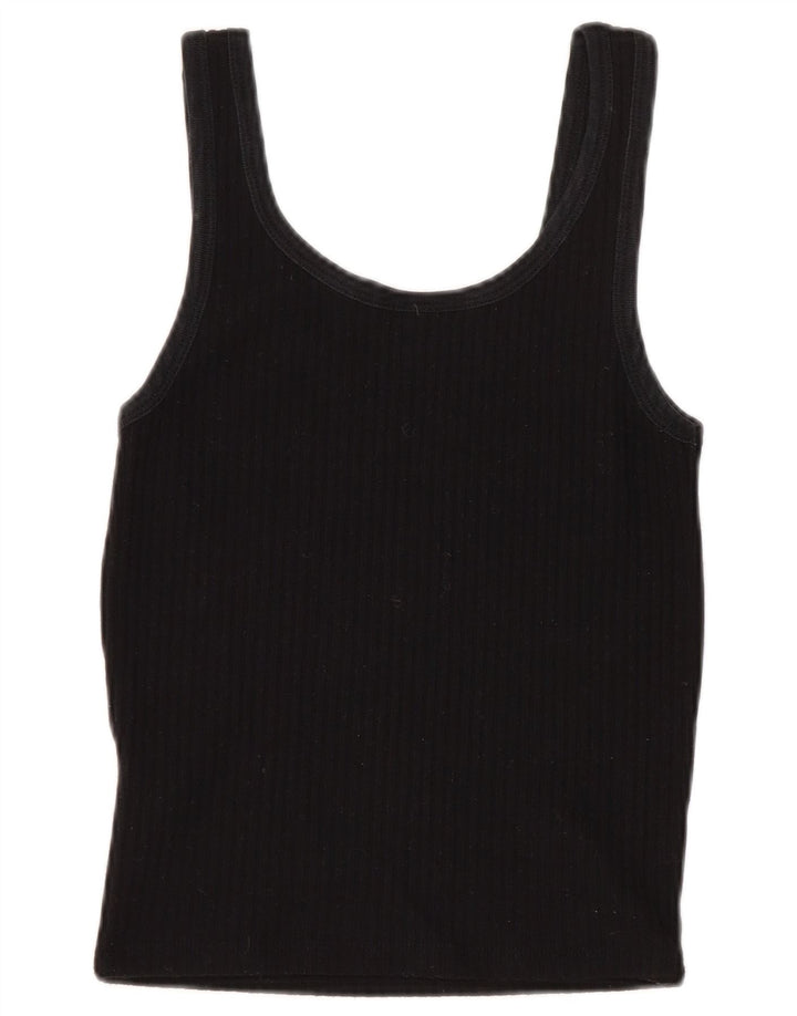 Topshop Womens Cami Top UK 8 Small Black Polyester
