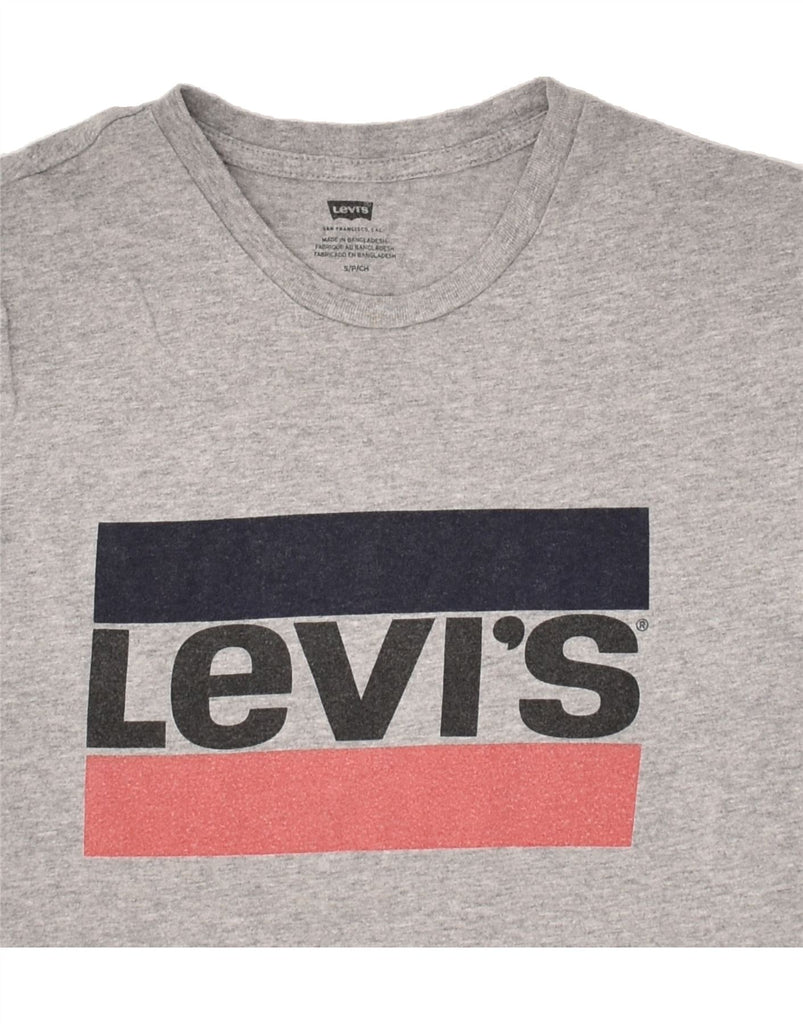 LEVI'S Mens Graphic T-Shirt Top Small Grey Cotton | Vintage Levi's | Thrift | Second-Hand Levi's | Used Clothing | Messina Hembry 