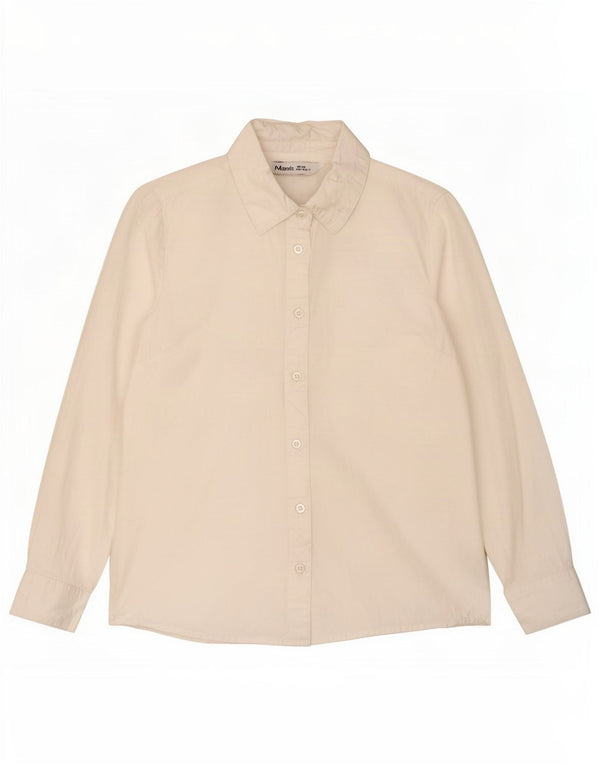 M&Co Womens Shirt UK 12 Medium White Cotton