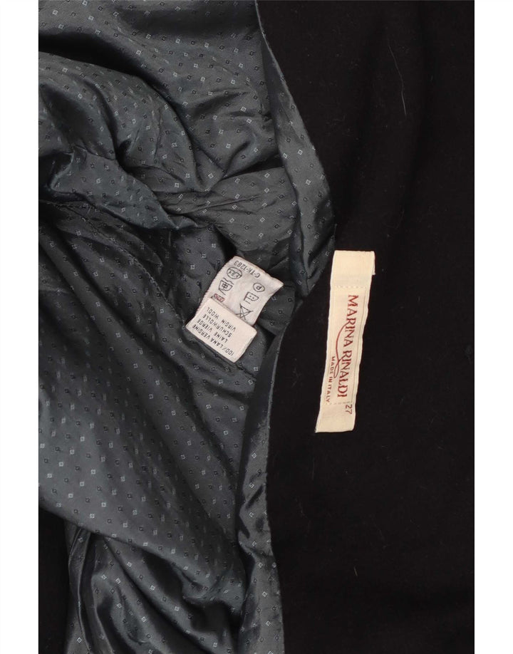Marina Rinaldi Mens 2 Button Blazer Jacket Size 27 Large Black Virgin Wool