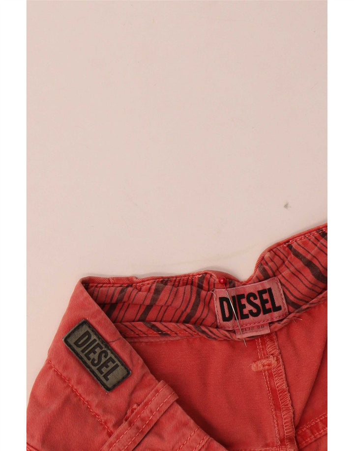 Diesel Womens Hot Pants W28 Medium Red