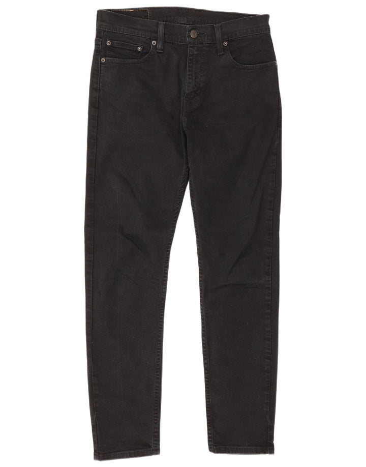 Levi's Mens 512 Tapered Slim Jeans W30 L32 Black Cotton