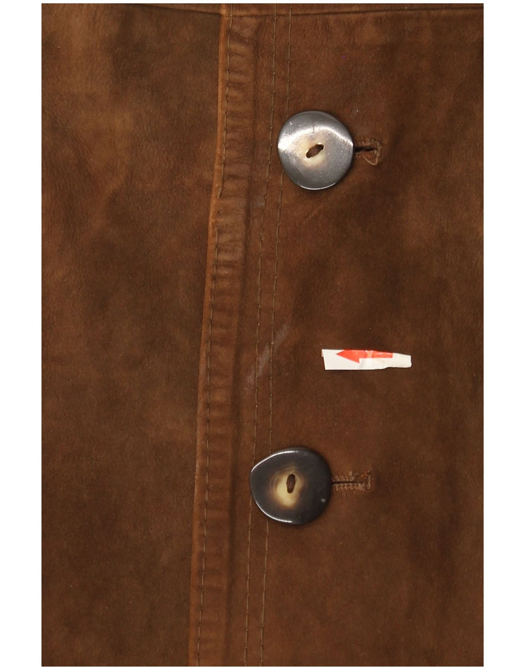Vintage Mens Suede Trench Coat UK 36 Small Brown