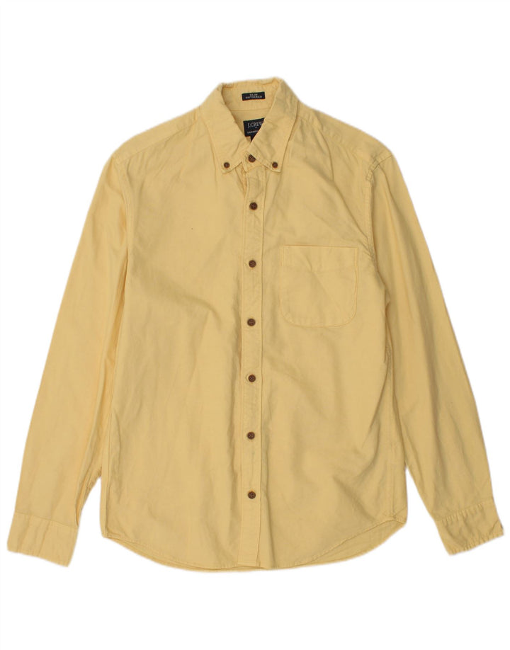 J. Crew Mens Slim Shirt Small Yellow Cotton