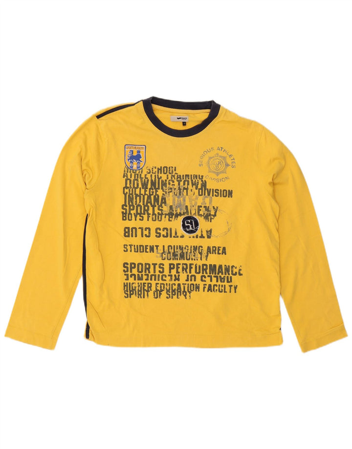 Gas Mens Graphic Top Long Sleeve Medium Yellow