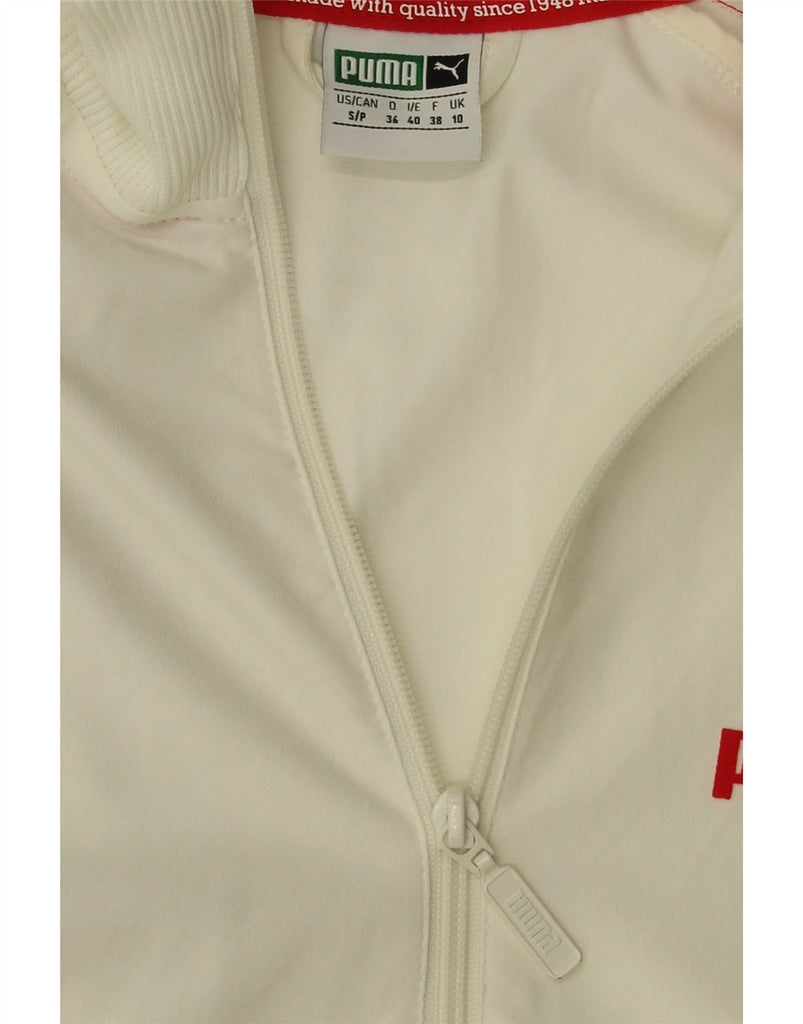 PUMA Womens Tracksuit Top Jacket UK 10 Small White Colourblock Polyester Vintage Puma and Second-Hand Puma from Messina Hembry 