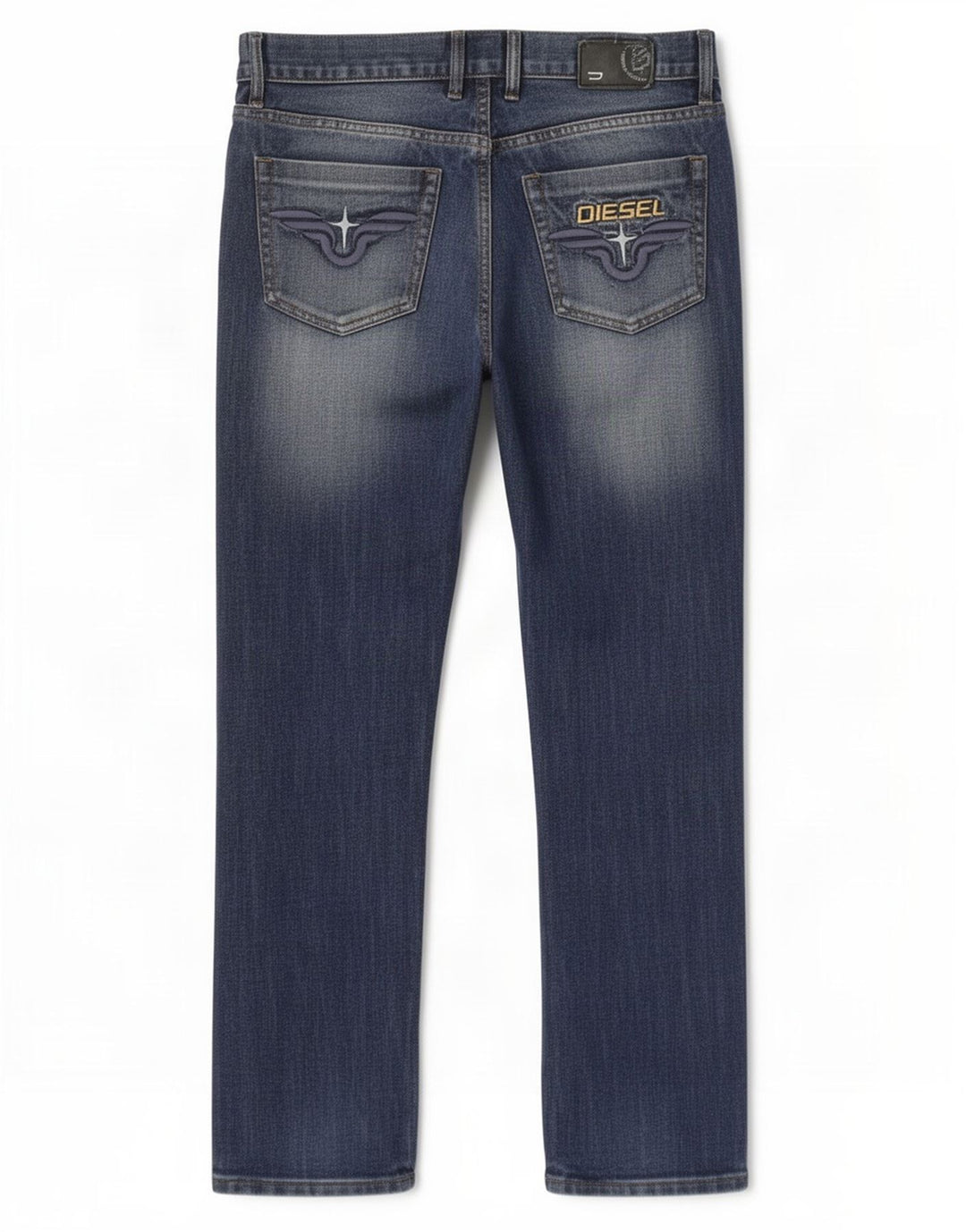 Diesel Mens Straight Jeans W34 L34 Blue Cotton