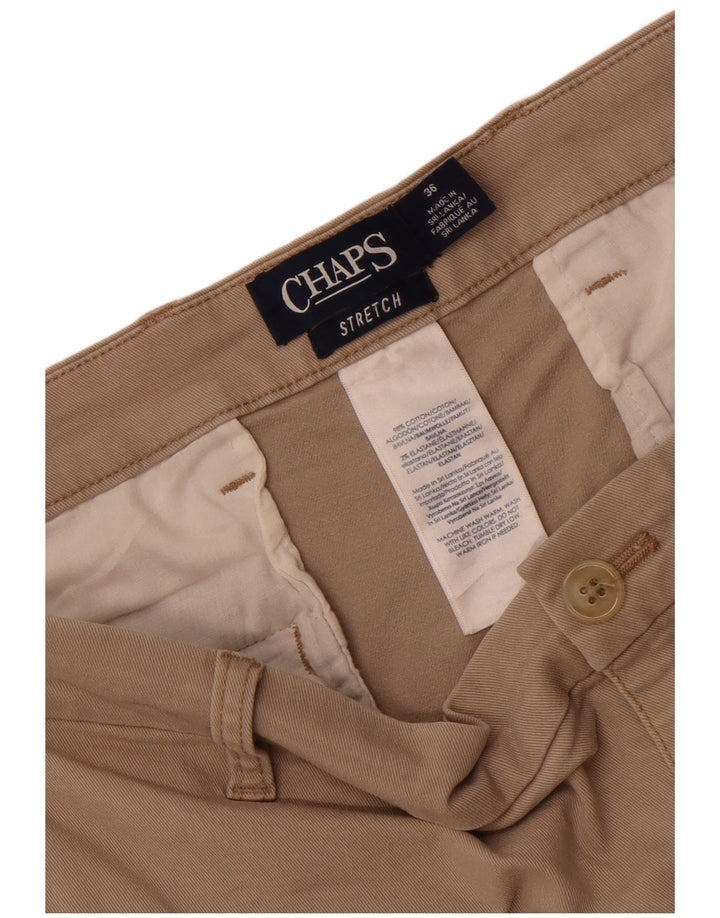 Chaps Mens Chino Shorts W36 Large Beige Cotton