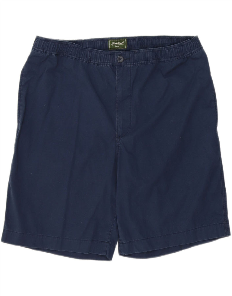 EDDIE BAUER Mens Relaxed Fit Chino Shorts Large W42 Navy Blue Cotton Vintage Eddie Bauer and Second-Hand Eddie Bauer from Messina Hembry 