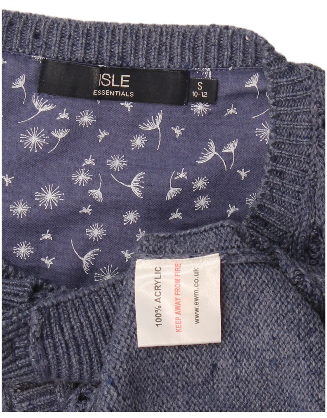 Vintage Womens Oversized Cardigan Sweater UK 10/12 Small Navy Blue Acrylic