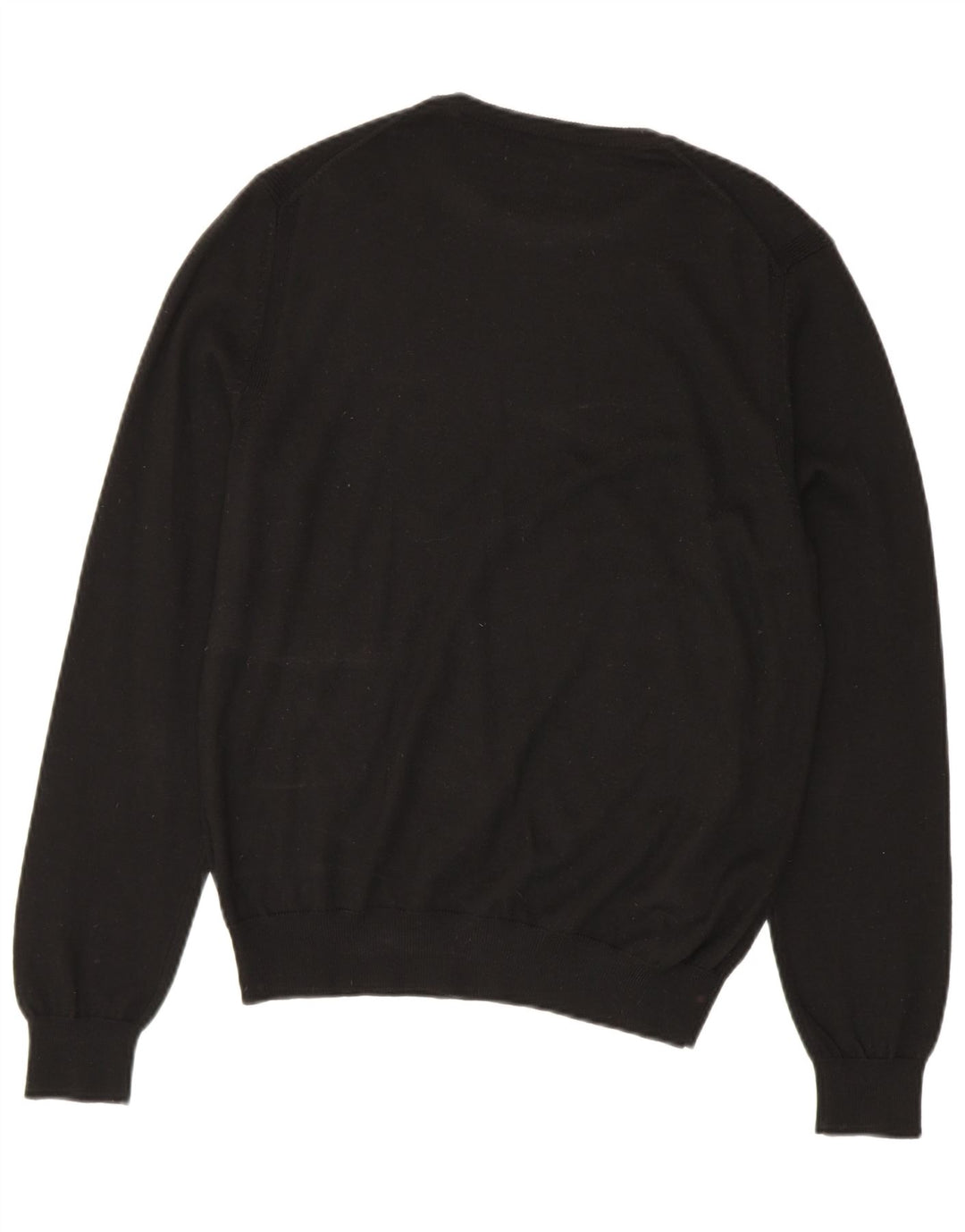 DACK'S Womens Crew Neck Jumper Sweater UK 16 Large Black Merino Wool