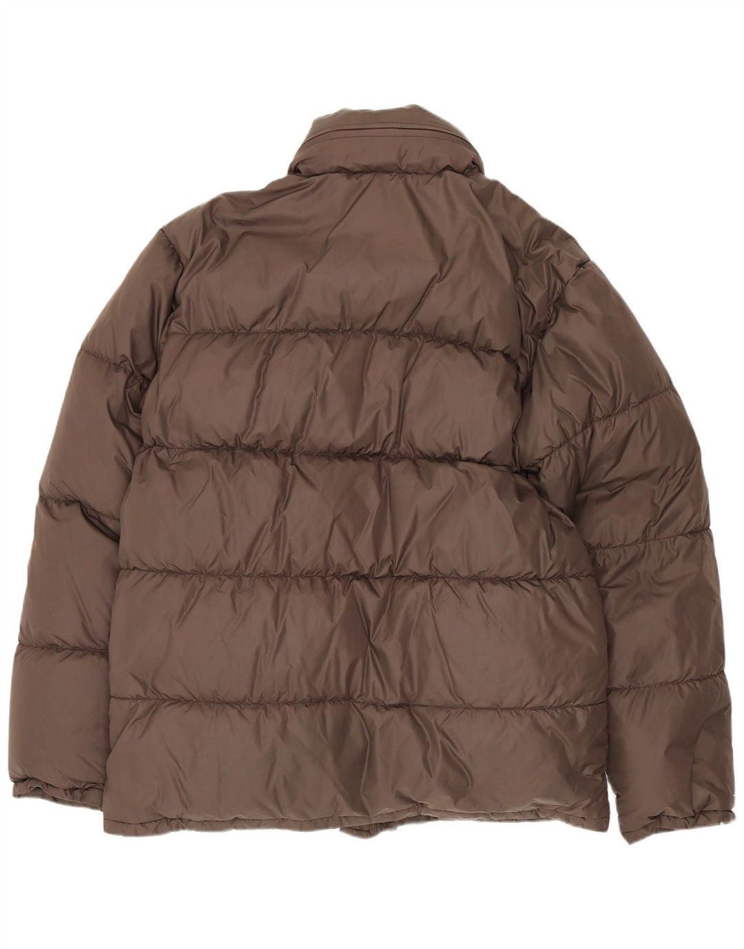 Alberto Aspesi Mens Hooded Padded Jacket UK 36 Small Brown Nylon