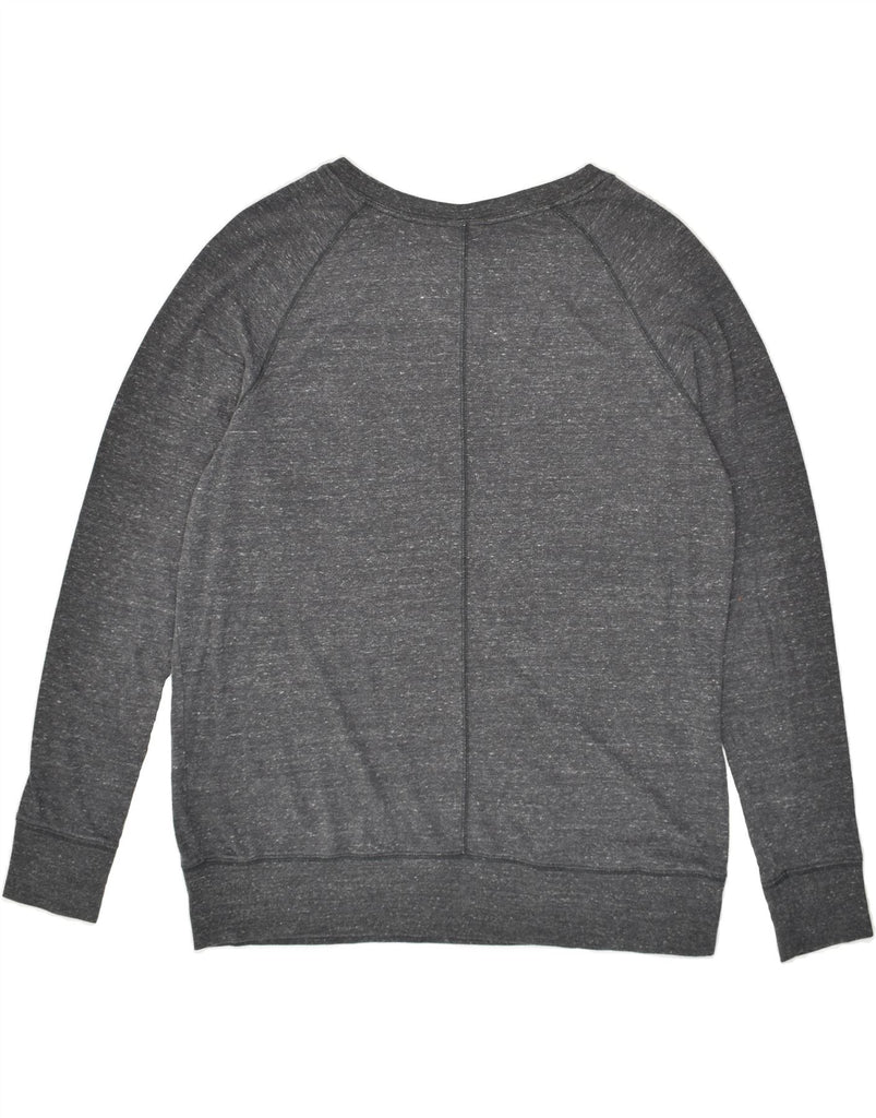 NIKE Womens Tall Oversized Sweatshirt Jumper UK 18 XL Grey Flecked Cotton | Vintage Nike | Thrift | Second-Hand Nike | Used Clothing | Messina Hembry 