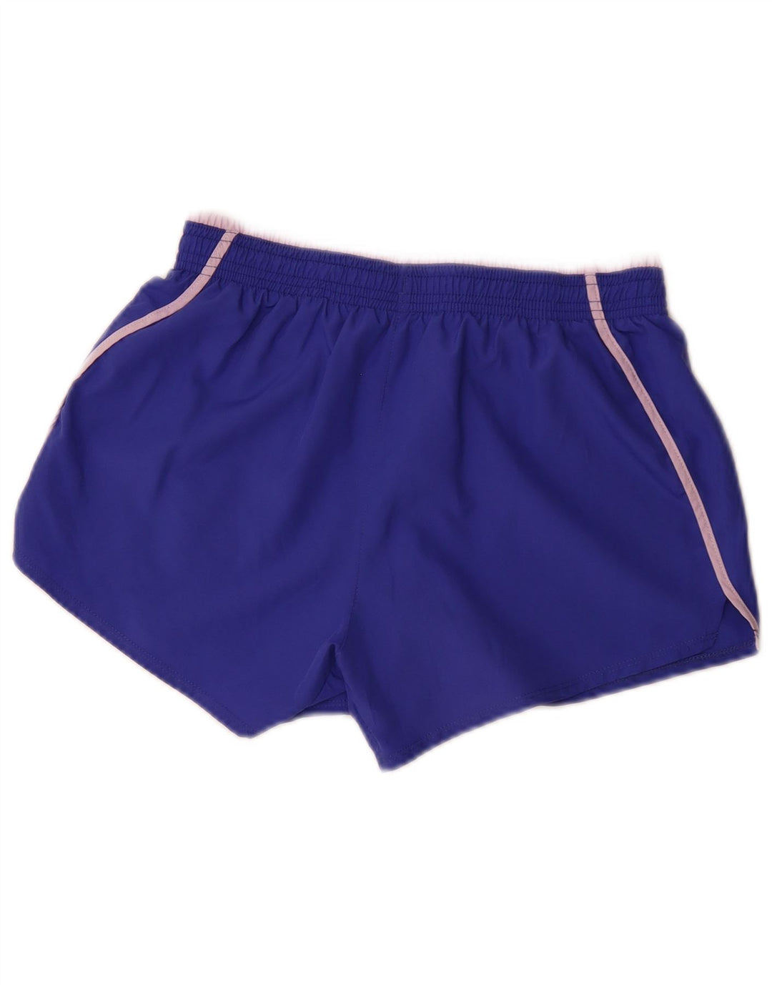 NIKE Womens Dri Fit Graphic Sport Shorts UK 10 Small  Blue Polyester