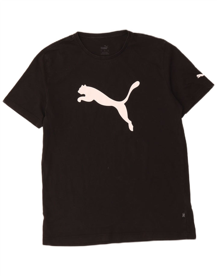 Puma Mens Graphic T-Shirt Top Large Black Cotton