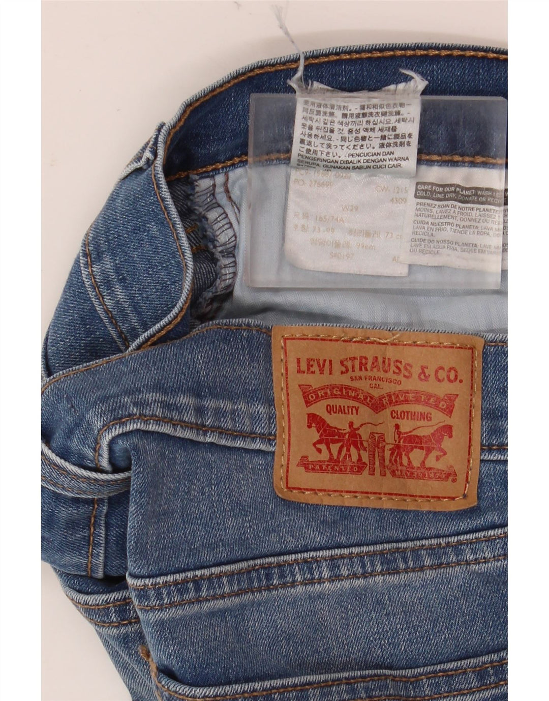 Levi's Womens Denim Shorts W29 Medium Blue Cotton