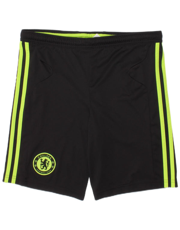 Adidas Boys Chelsea FC Graphic Sport Shorts 11-12 Years Black Polyester