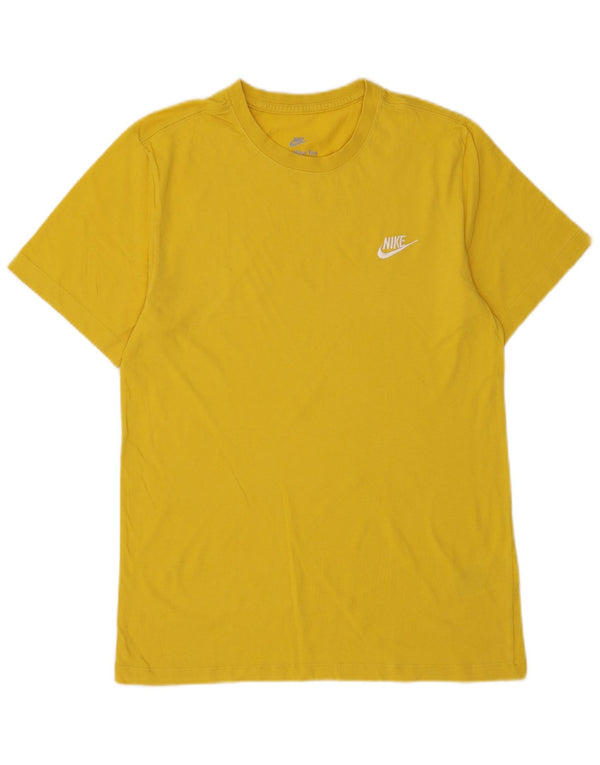 Nike Mens T-Shirt Top Small Yellow Cotton