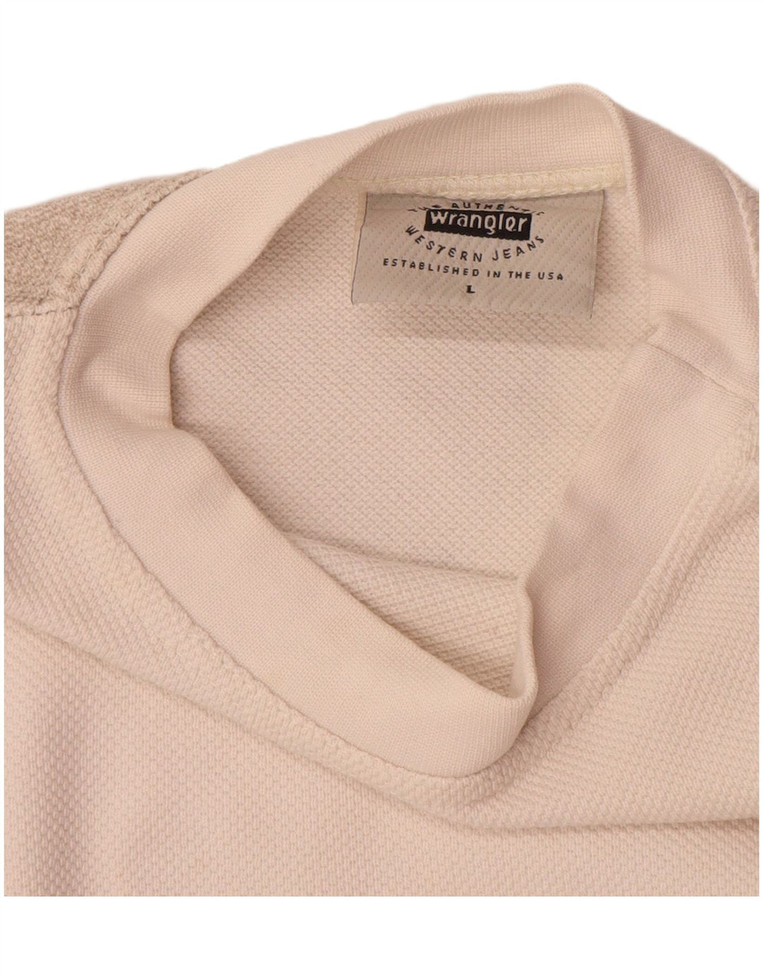 Wrangler Mens Graphic Top Long Sleeve Large White