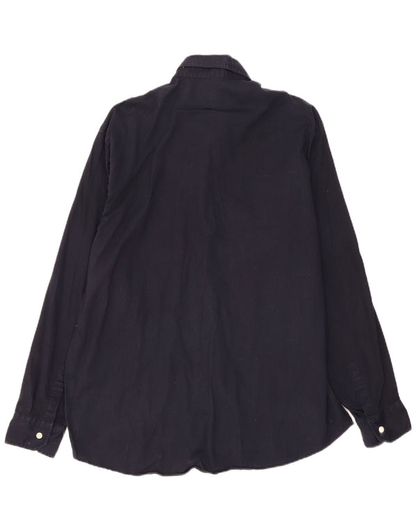 Rifle Mens Shirt Large Navy Blue Cotton