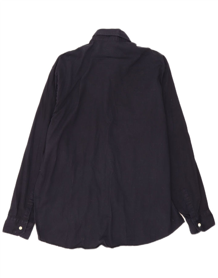 Rifle Mens Shirt Large Navy Blue Cotton