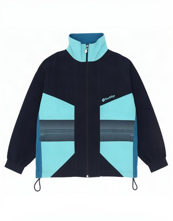 Lotto Mens Loose Fit Fleece Jacket UK 36/38 Small Blue Colourblock