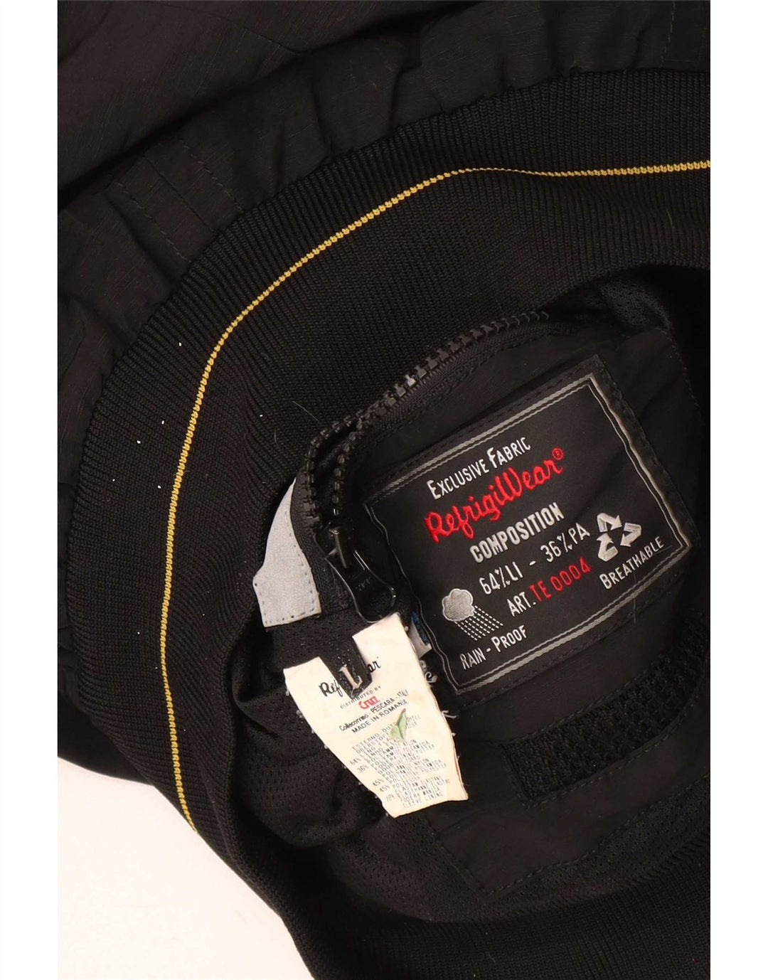 Refrigiwear Womens Cruz Bomber Jacket Large Black Cotton