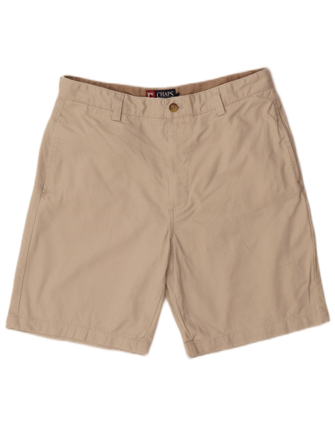 Chaps Mens Chino Shorts W34 Large Beige Cotton
