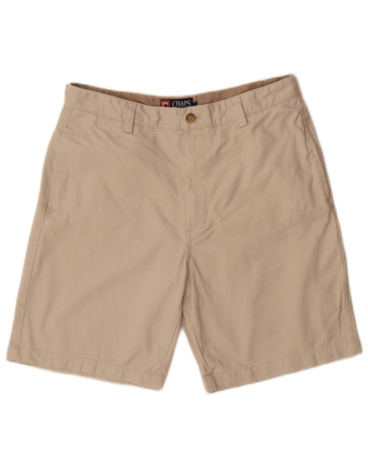 Chaps Mens Chino Shorts W34 Large Beige Cotton
