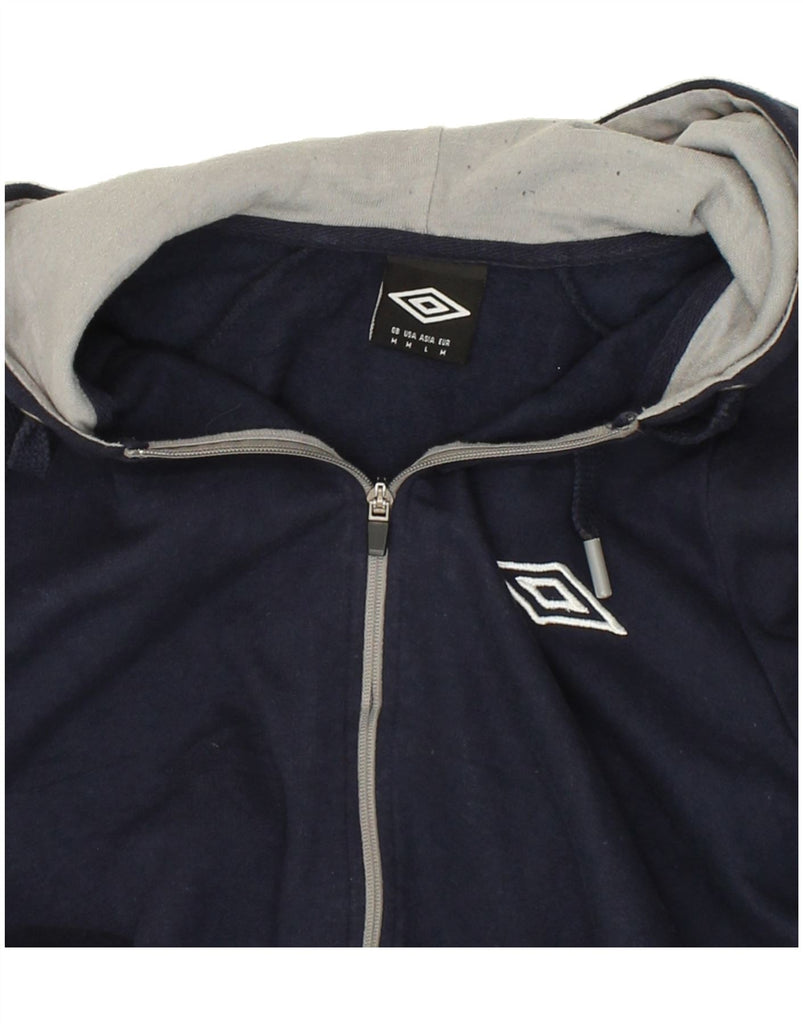 UMBRO Mens Zip Hoodie Sweater Medium Navy Blue Cotton | Vintage Umbro | Thrift | Second-Hand Umbro | Used Clothing | Messina Hembry 