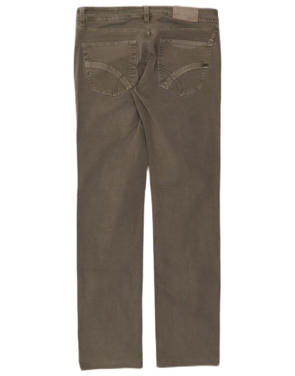 Gas Womens Straight Casual Trousers W31 L31 Grey Cotton