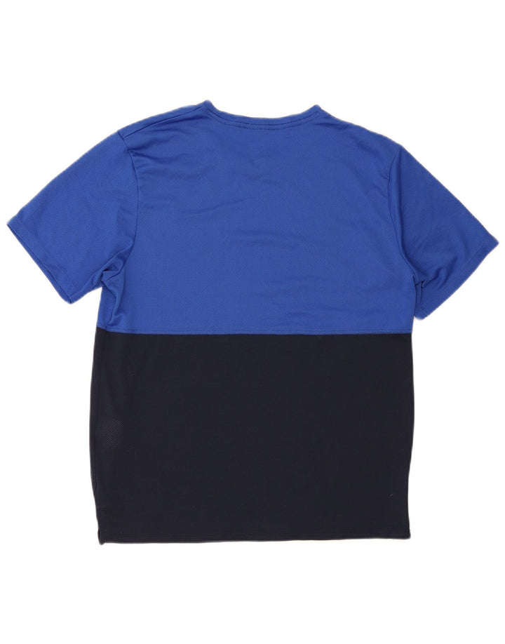 Nike Mens T-Shirt Top Medium Blue Colourblock Polyester Sports