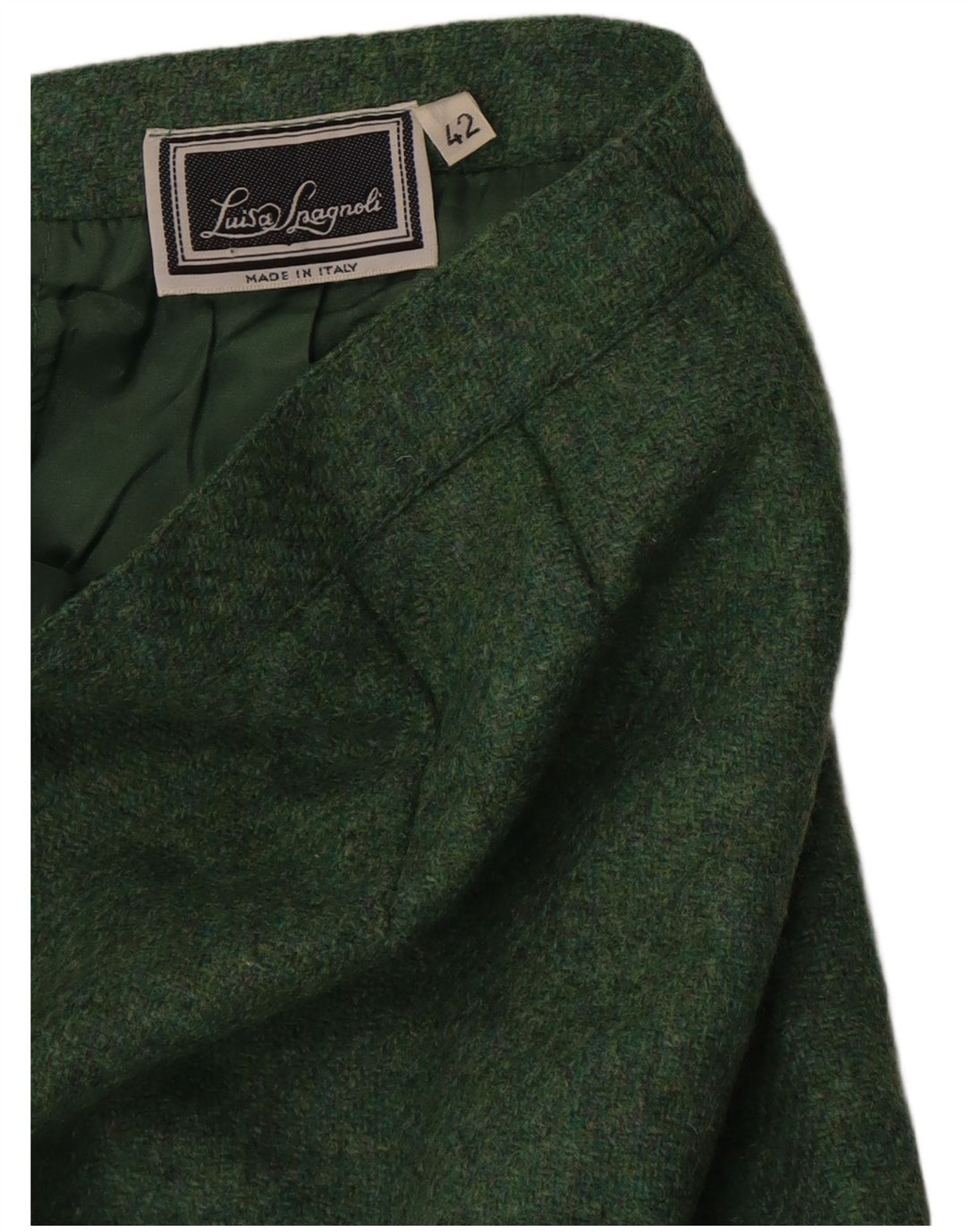 Luisa Spagnoli Womens Pencil Skirt IT 42 Medium W27 Green Acetate
