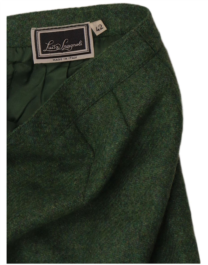 Luisa Spagnoli Womens Pencil Skirt IT 42 Medium W27 Green Acetate