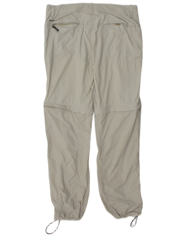 COLUMBIA Womens Regular Fit Cargo Trousers US 12 Large W34 L32 Off White