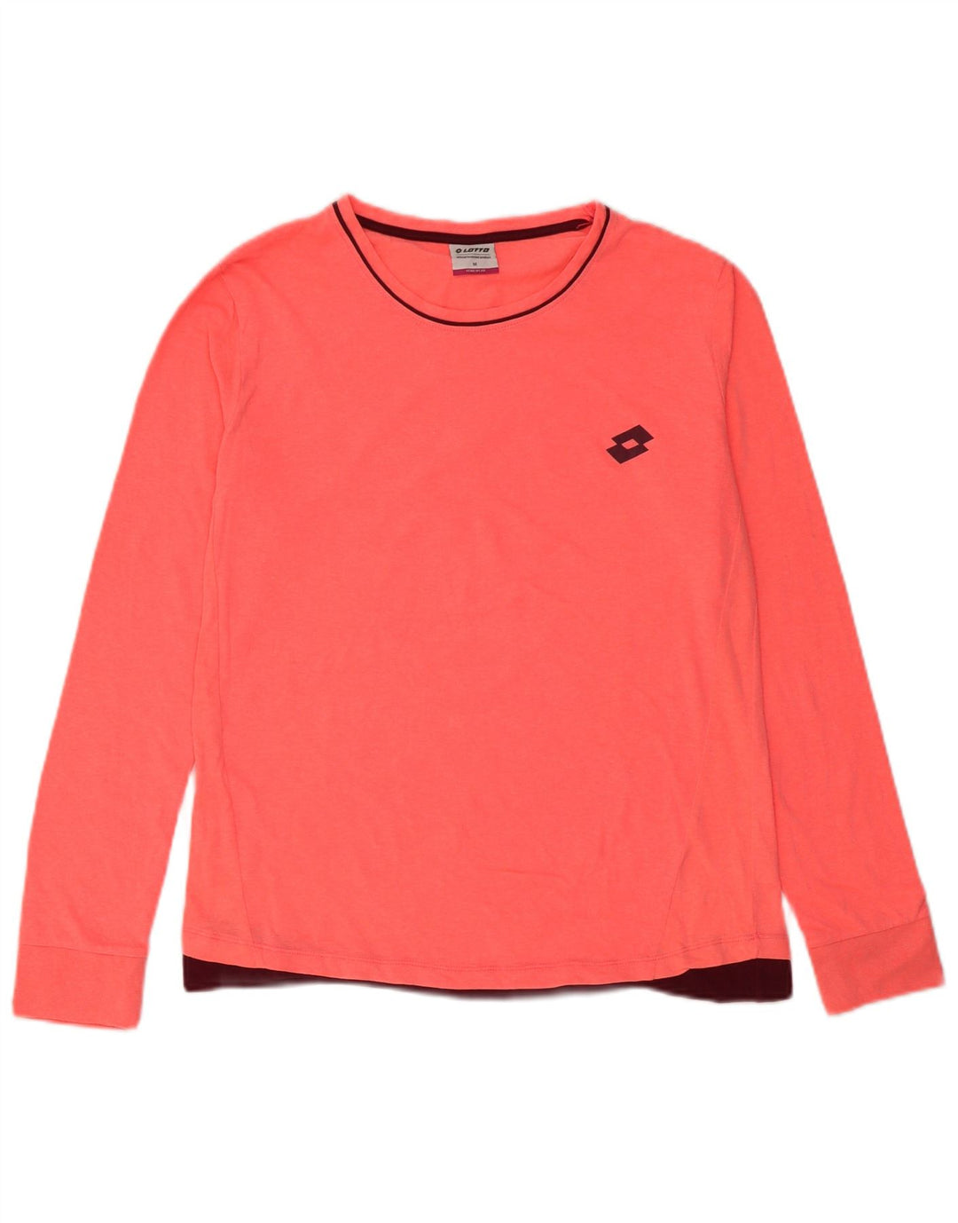 Lotto Womens Top Long Sleeve UK 14 Medium Pink Polyester