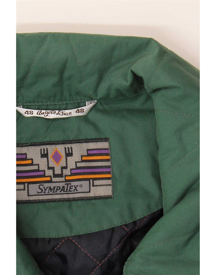 Angelo Litrico Mens Loose Fit Padded Coat IT 58 Medium Green Cotton