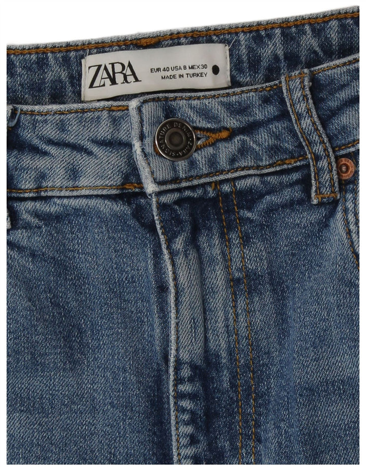 Zara Womens High Rise Tapered Jeans EU 40 Medium W30 L28 Blue
