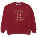 Tommy Hilfiger Mens Graphic Sweatshirt Jumper Medium Burgundy Cotton
