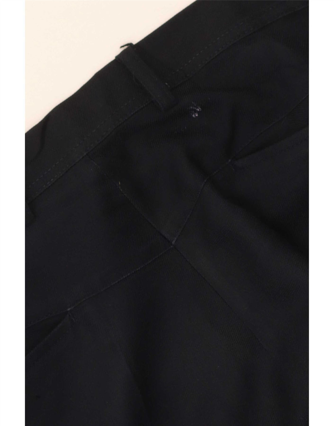 Farah Mens Straight Casual Trousers W42 L29 Navy Blue Polyester