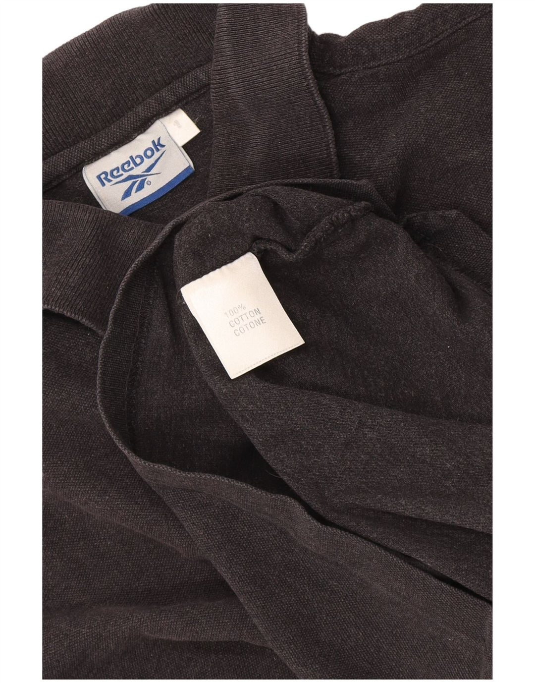 Reebok Mens Polo Shirt Small Black Cotton
