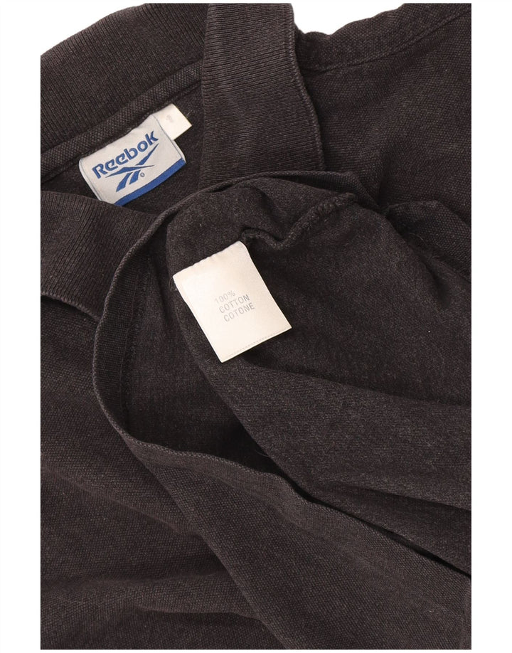 Reebok Mens Polo Shirt Small Black Cotton